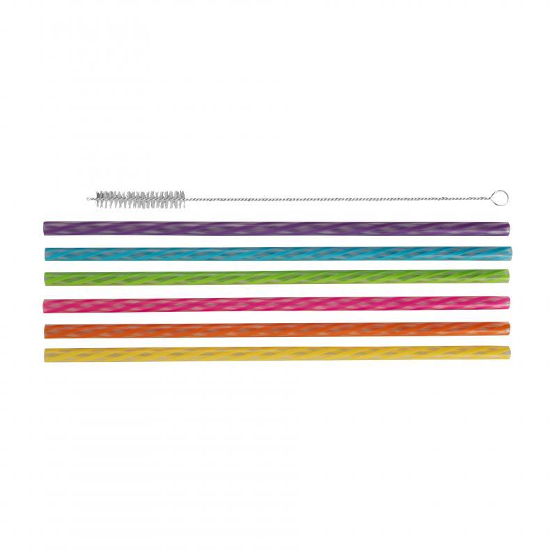 Avanti Reusable Straws Rainbow Set Of 24 #14914
