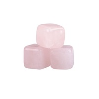 Bartender Rose Quartz Gin Stones Set 6 With Bag #7044-2