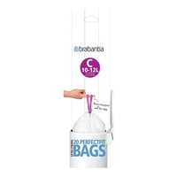 Brabantia Bin Liner Code C 20 Bags White Plastic #06592
