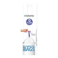 Brabantia Bin Liner Code D 20 Bags White Plastic #06593