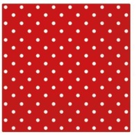 Paw Lunch Napkins Dots Red #61647
