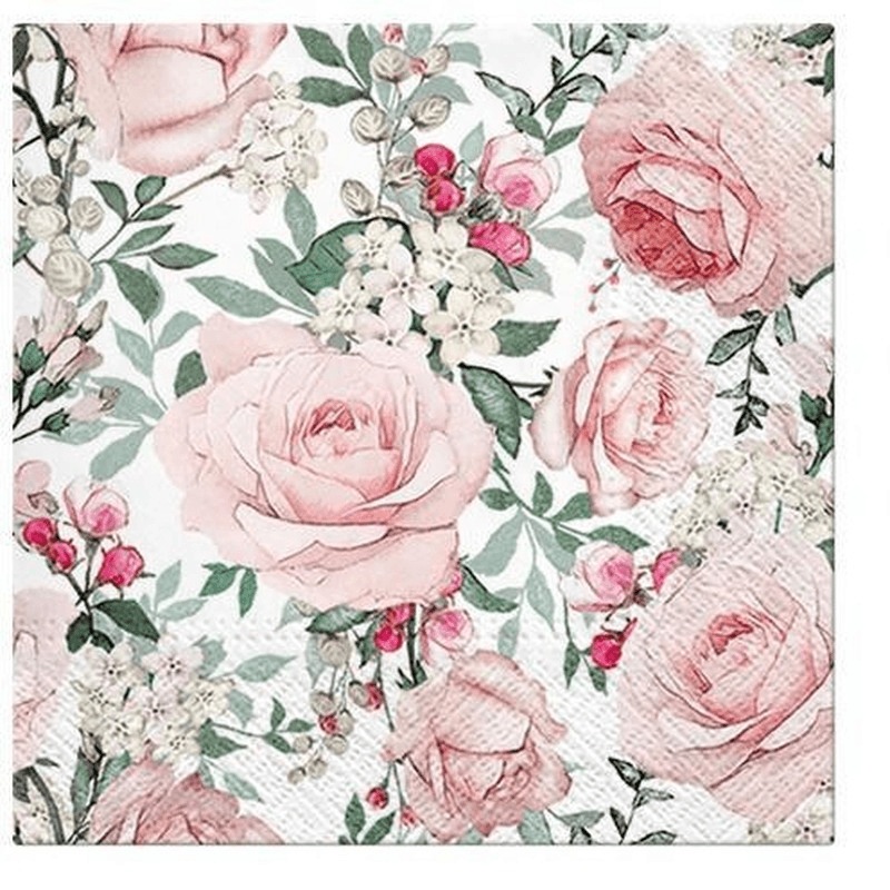 Paw Lunch Napkins Gorgeous Roses #61611