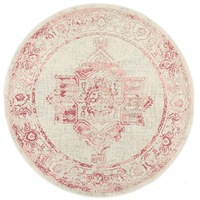 Avenue in Rose : Round Rug