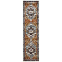 Babylon in Rust and Blue : Runner Rug