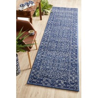 Evoke Cloud Runner Rug In Navy