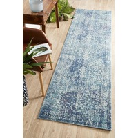 Evoke Runner Rug In Misty Blue