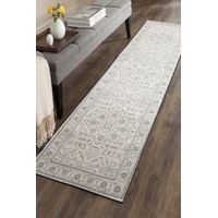 Evoke Star in White : Runner Rug