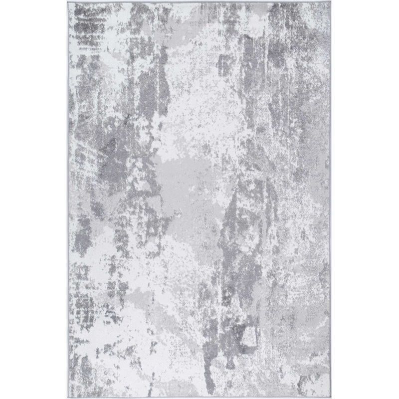 Buy Fjord Abstract In Light Grey & White Rug MyDeal