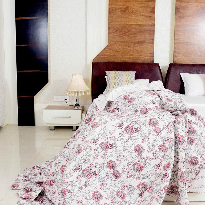 Buy Linen Connections Kantha Quilt Indian Quilt Block Print Quilt