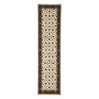 Sydney Ivory And Black Runner Rug