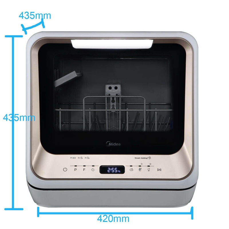 Buy MIDEA Benchtop Mini Dishwasher touch control 124 hours delay LED