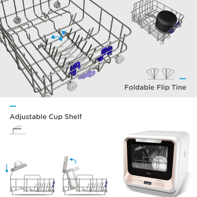 Buy MIDEA Benchtop Mini Dishwasher Countertop Dishwasher Freestanding