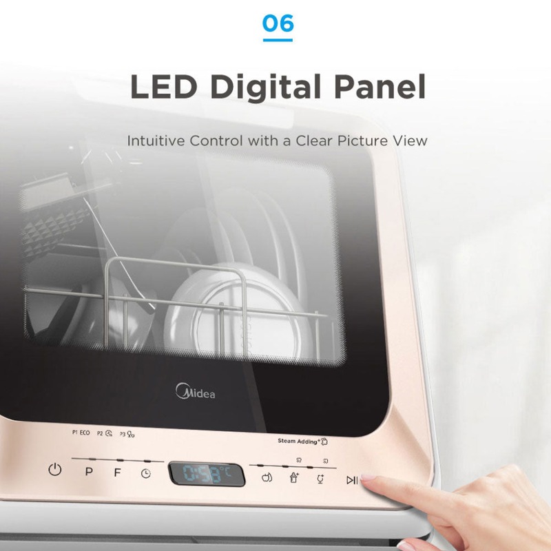 Buy MIDEA Benchtop Mini Dishwasher Countertop Dishwasher Freestanding