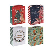 12x Christmas Gift Bags Cardboard Paper Bags w Foil S M L XL Bottle High Quality