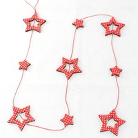 2x Christmas Garland Red Hearts on String Hanging Xmas Decoration Décor 120 cm