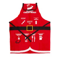 Adult Christmas Apron Funny BBQ XMAS Cooking Chef Costume