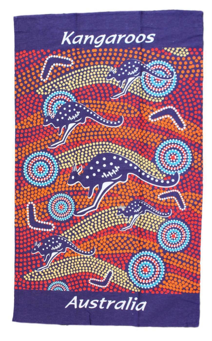 Australia Australian Souvenir Tea Towels 100% Cotton Linen Weave Flag Map Gift
