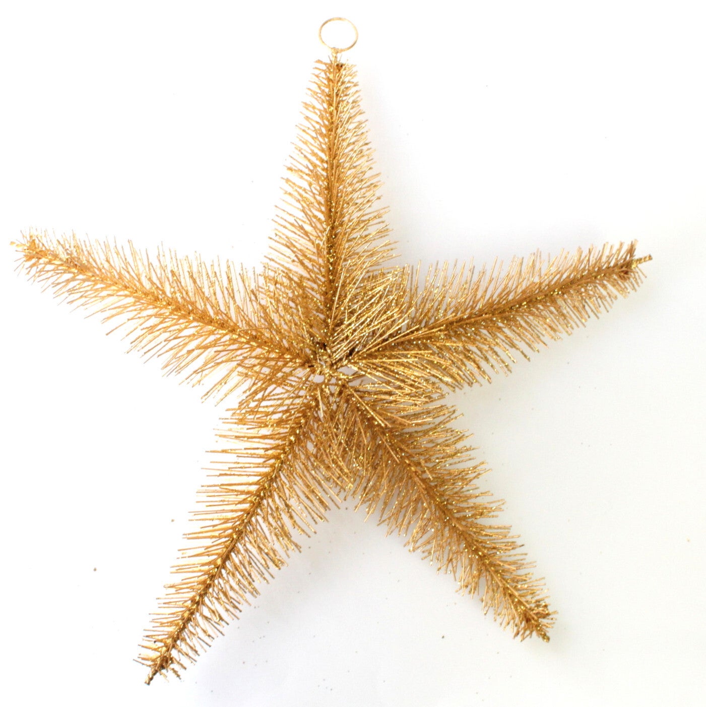 Christmas Gold Silver Wire Star w Glitter Hanging Decoration 30/40cm