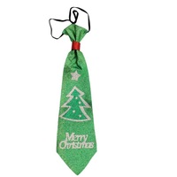 Christmas Neck Ties Elastic Dress Up Merry Xmas Party Santa Red Novelty Neckties