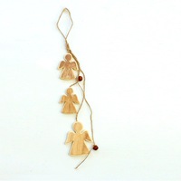 Christmas Wooden Door Hanger Swag Decoration Angels Stars Trees w Twine