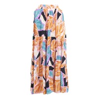 FIL Women's Maxi Skirt Summer Beach Boho Floral Long Skirt Holiday Vacation