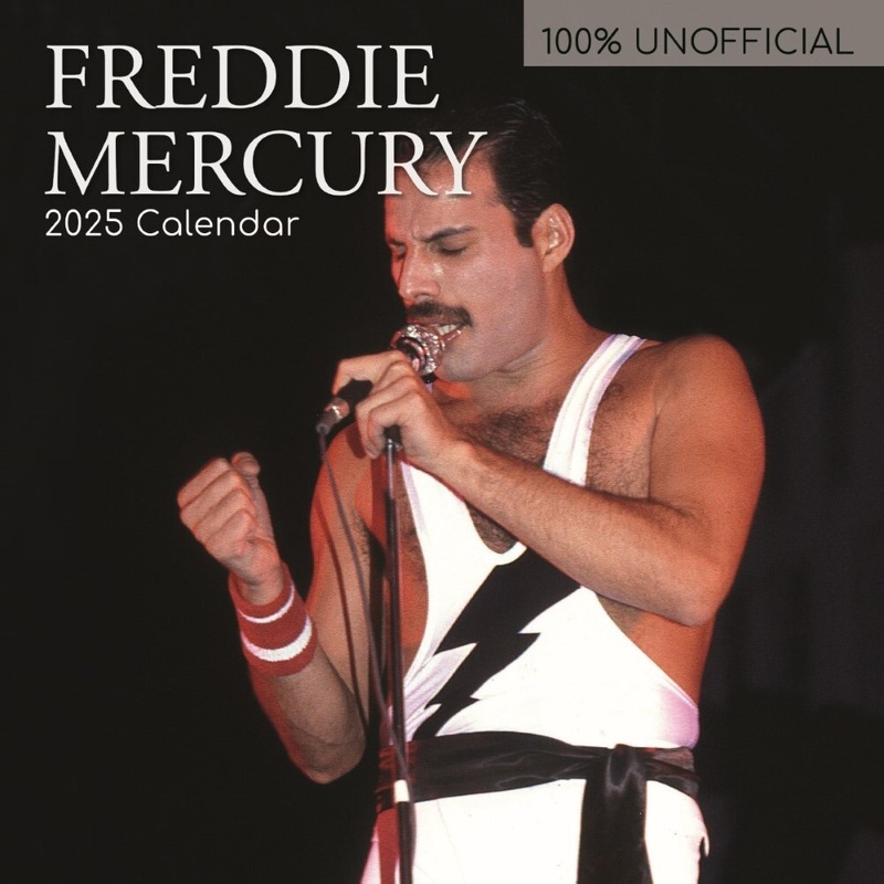 Buy Freddie Mercury 2025 Square Wall Calendar 16 month by Gifted