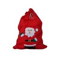 Large Christmas Santa Sack Red Stocking Gift Presents Bag Xmas Santa Snowman