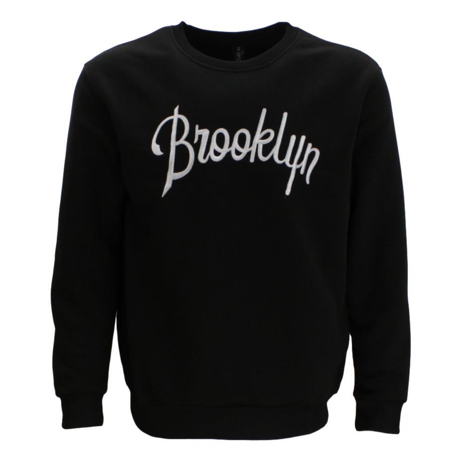 Men's Unisex Fleece Crew Neck Sweater Jumper Pullover Embroidered - Brooklyn