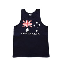 Mens Singlet T Shirt Australian Australia Souvenir Cotton - Flag