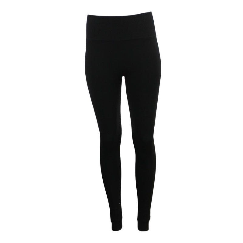 Sofra Leggings - Women's Seamless Fleece Lined Leggings - Black at