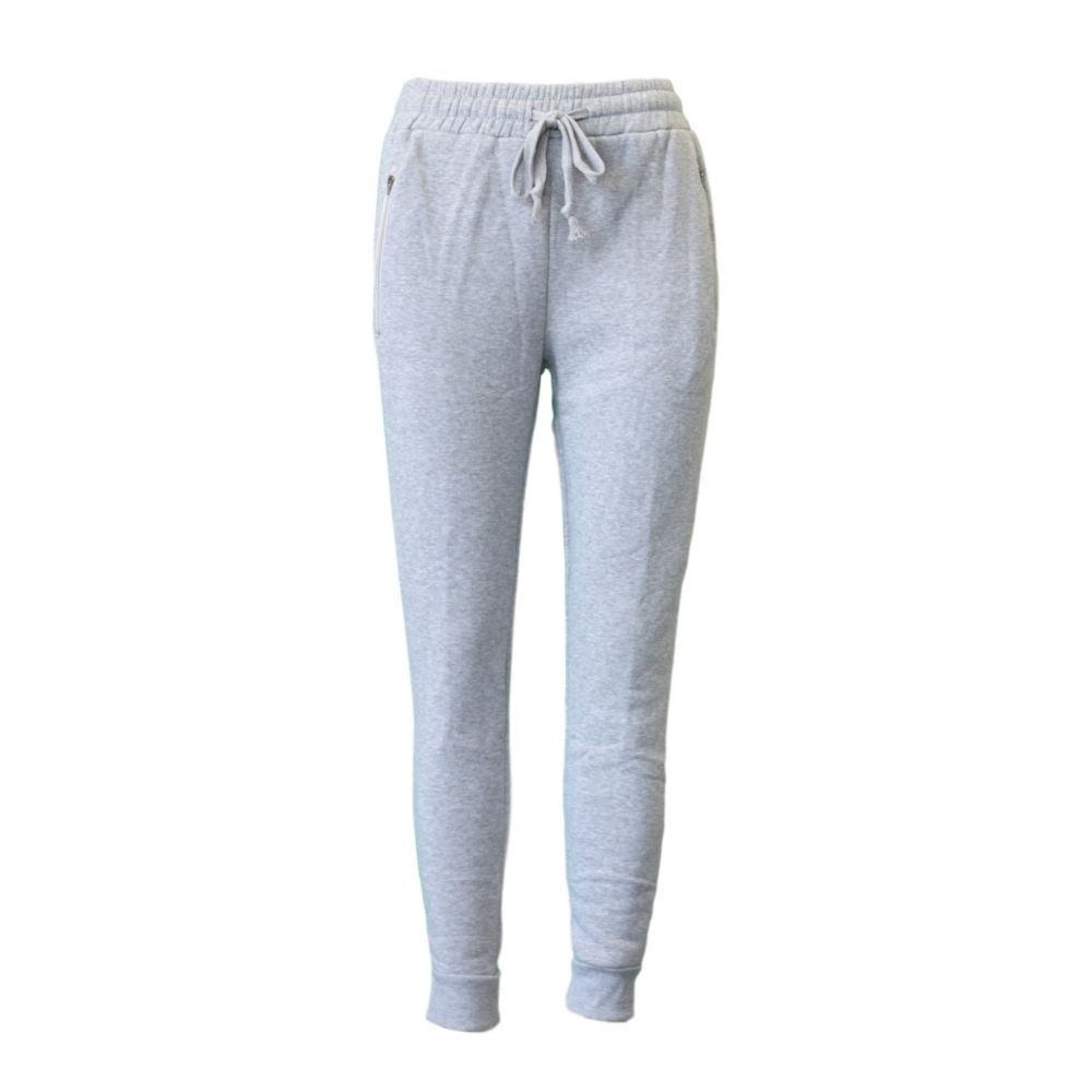 Women's Track Pants Soft Fleece Slim Cuff w Zipped Pockets Ladies Trackies Basic