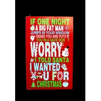 Xmas Christmas Wall Door Hanging Décor Plaque Box Sign Saying Quote Decoration