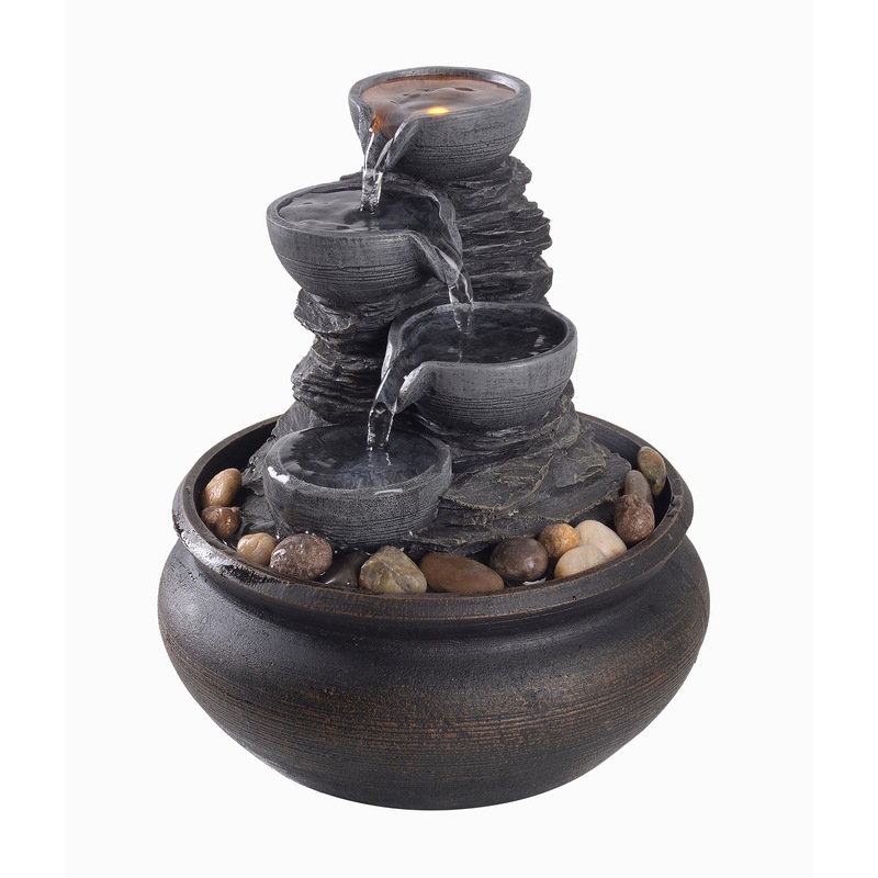 Buy Teamson Home 20 cm Zen Indoor Tabletop Fountain for Bedroom Living ...