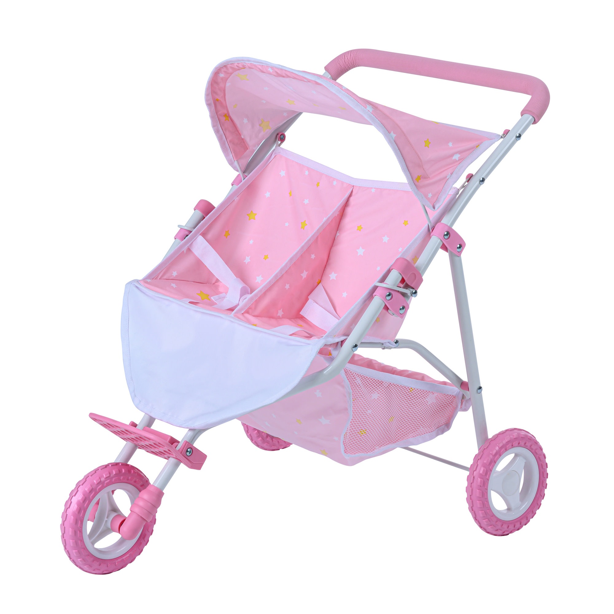 Buy Olivia s Little World Twinkle Star Princess Baby Doll Twin Stroller Pink MyDeal