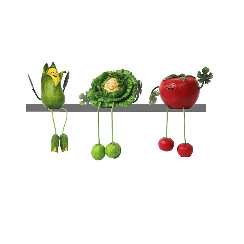Buy 3 Shelf Sitters Buddy Fruit Vegetable Ornament Figurine Lettuce