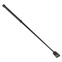 Aintree Horse Riding Whip Crop Leather Grip Closed Flapper 65Cm Black Or Brown