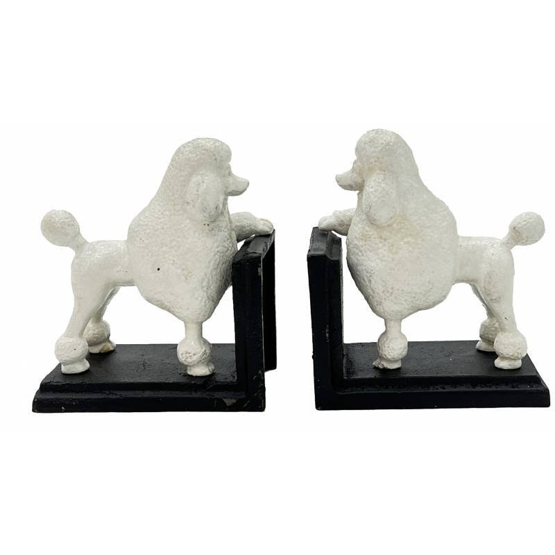 Buy Handcrafted Poodle Dog Bookends Solic Cast Iron Black/White MyDeal