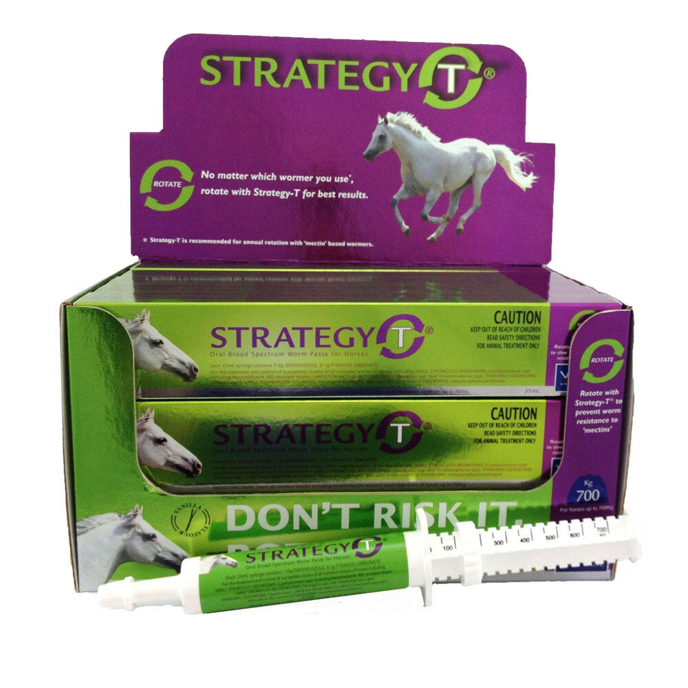 Horse Wormer Strategy T Rotational Vanilla Flavour Up To 700Kg In Weight X 10