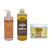 Leather Care Pack Of 3 Equinade Leather Soap+Oil+Dressing Restores Preserves