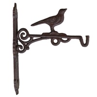 Mr Gecko Cast Iron Hand Made 1 Hook Plant Hanger Bird Antique Rust