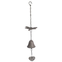 Mr Gecko Cast Iron Hand Made Wind Chime Dragonfly Good Sound Antique Rust