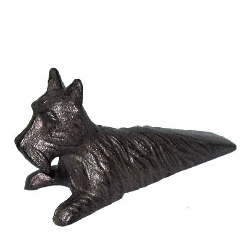 Mr Gecko Dog Door Wedge Cast Iron Hand Made Antique Black Door Stop Free Standing Statue 
