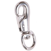 Nickel Plated Round Swivel Eye Bull Snaphook 100mm 