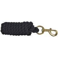 Polly Cotton Horse Lead Brass Snap Black 1.6cm x 2.4mt