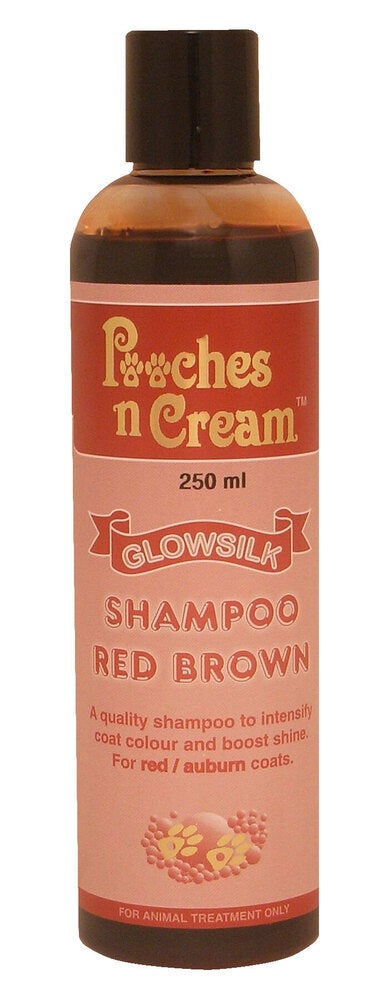 Pooches N Cream Glow Silk Colour Shampoo Red Brown Dogs Cats Kennels Show