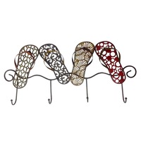 Thong Metal Wall 4 Hooks Handcrafted Great for Beach House