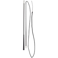 Zilco Horse Lunge Whip 2 Pc With Rubber Pimple Grip For Stability Black 180Cm