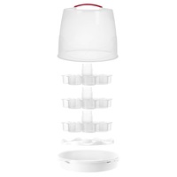 3-Tier Universal Cupcake and Round Cake Carrier, 24 Cupcakes - 28.5x28.3cm
