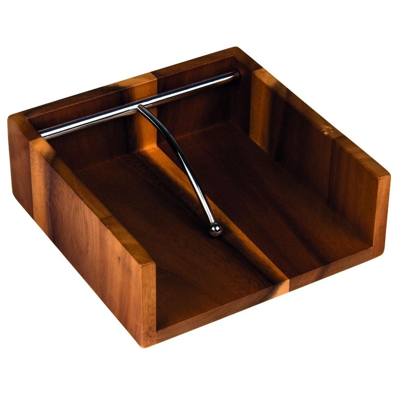 Buy Acacia Wood Napkin Holder MyDeal