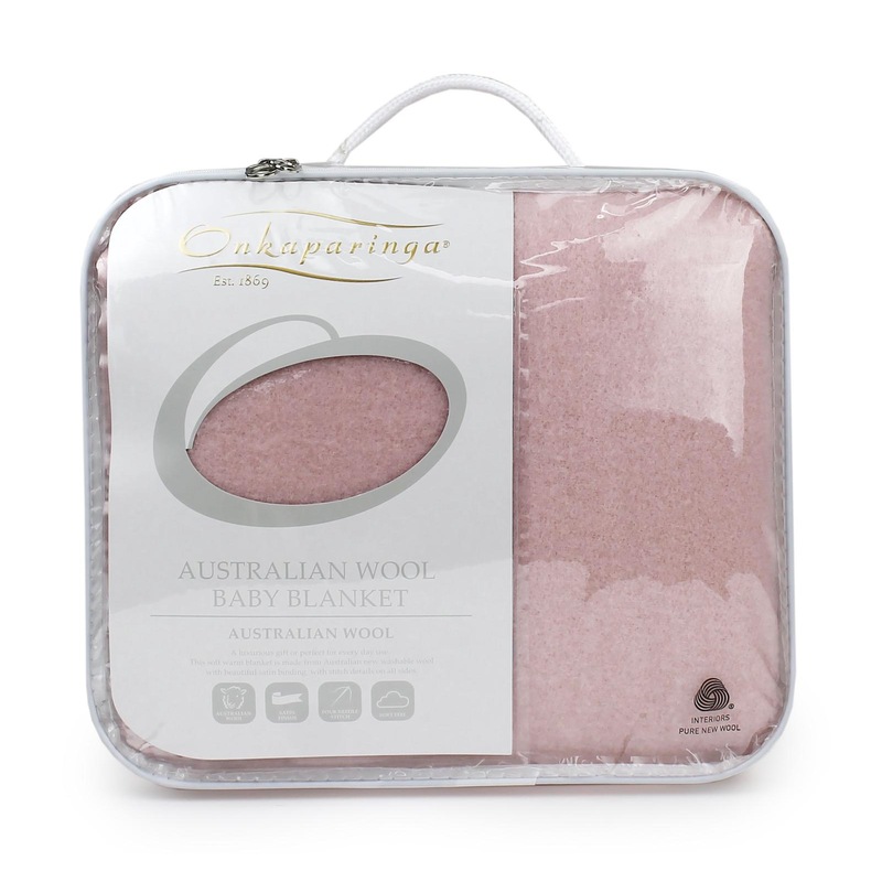 Buy Australian Wool Baby Blanket (Pink) Cot MyDeal